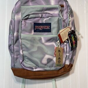 JanSport Purple,green and Brown Backpack